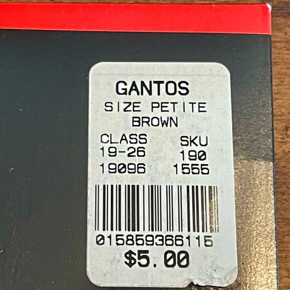 Gantos Pantyhose Lycra Sheer Control Top Size: Petite Color:  Brown Sandalfoot - Picture 5 of 9
